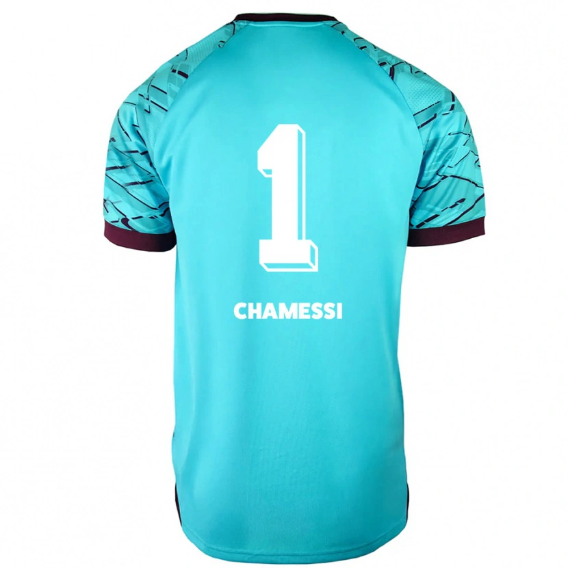 Danxen Criança Ian Chamessi #1 Azul Celeste Roxo Camisola Guarda-Redes 2025/26 Camisa Brasil