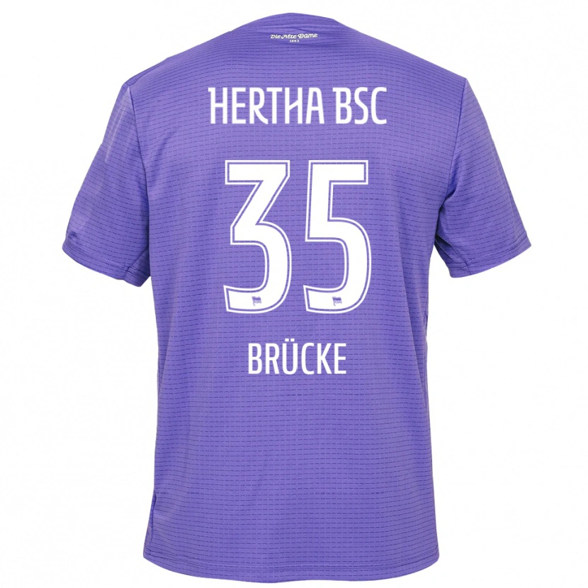 Danxen Criança Marius Gersbeck #35 Roxo Branco Camisola Guarda-Redes 2025/26 Camisa Brasil