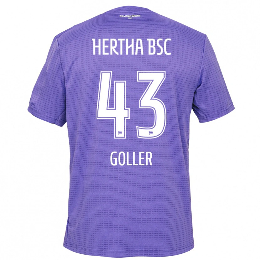 Danxen Criança Tim Goller #43 Roxo Branco Camisola Guarda-Redes 2025/26 Camisa Brasil