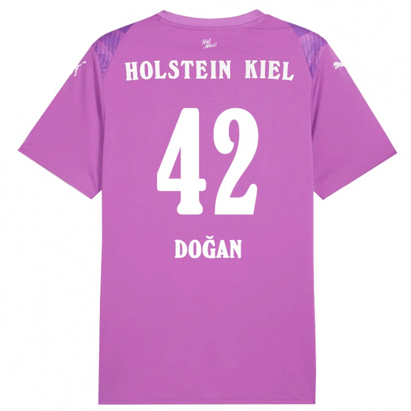 Danxen Criança Tyler Doğan #42 Roxo Branco Camisola Guarda-Redes 2025/26 Camisa Brasil
