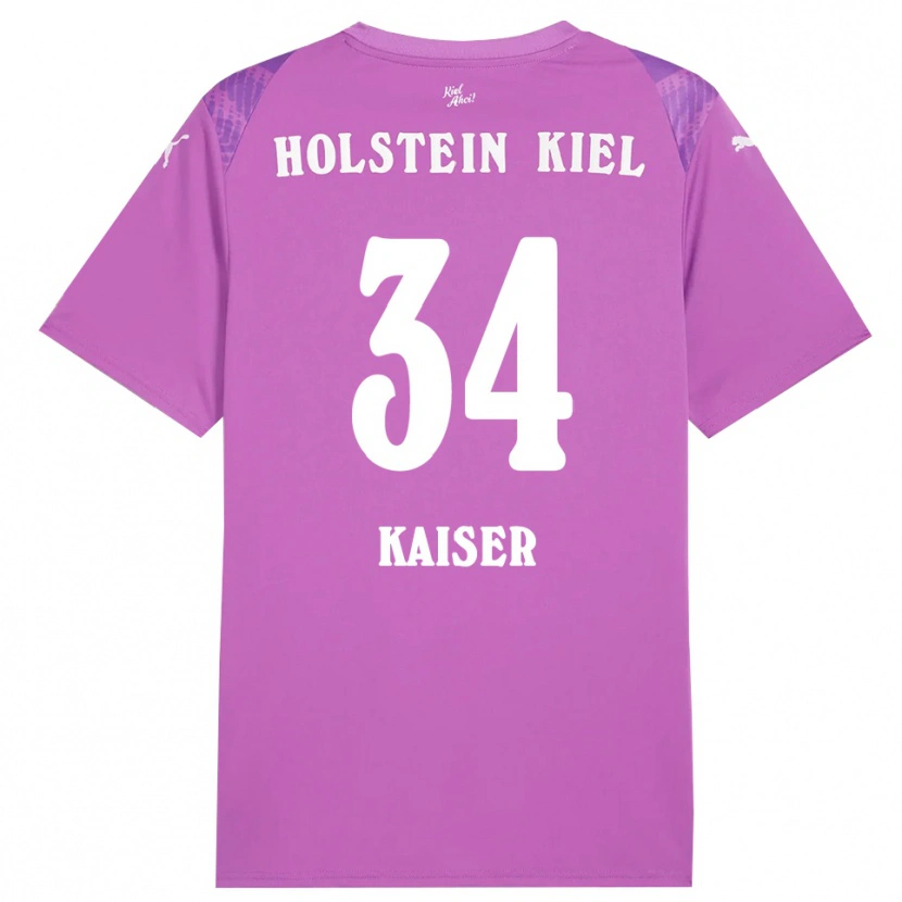 Danxen Criança Konstantin Kaiser #34 Roxo Branco Camisola Guarda-Redes 2025/26 Camisa Brasil