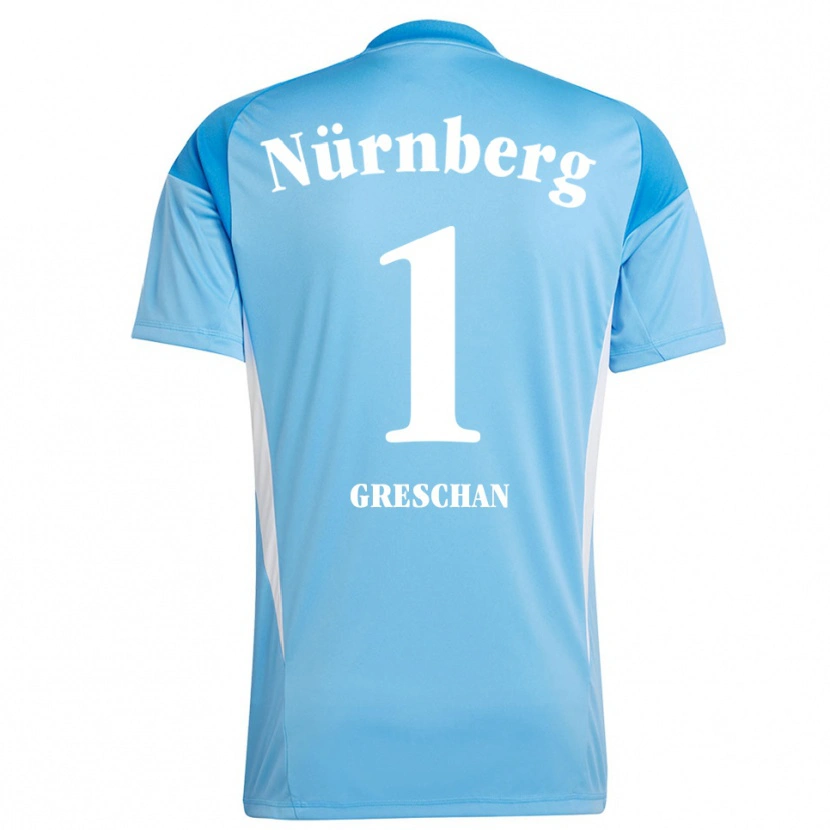 Danxen Criança Lenny Greschan #1 Azul Celeste Branco Camisola Guarda-Redes 2025/26 Camisa Brasil