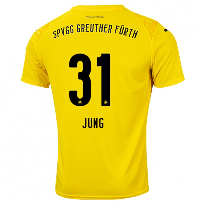 Danxen Criança Sebastian Jung #31 Amarelo Preto Camisola Guarda-Redes 2025/26 Camisa Brasil
