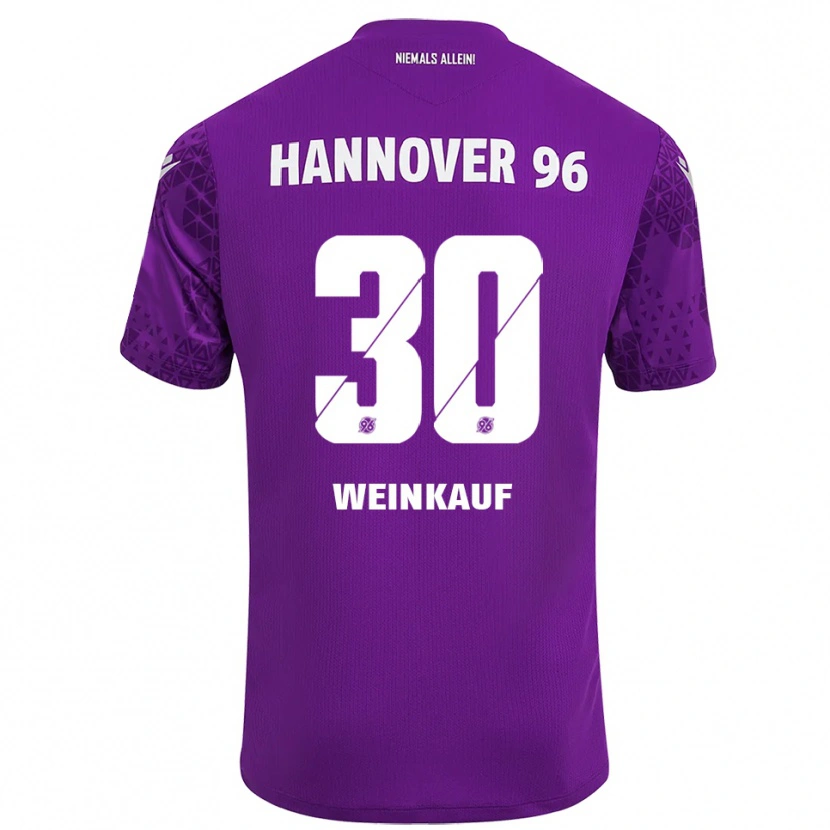 Danxen Criança Leo Weinkauf #30 Roxo Branco Camisola Guarda-Redes 2025/26 Camisa Brasil