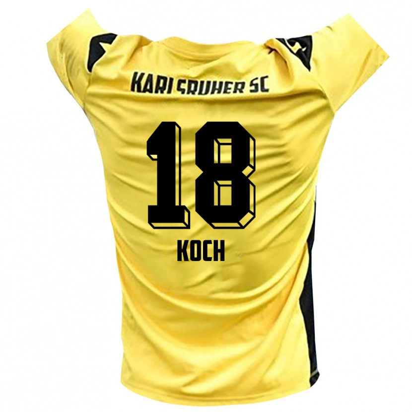 Danxen Criança Aki Koch #18 Amarelo Preto Camisola Guarda-Redes 2025/26 Camisa Brasil