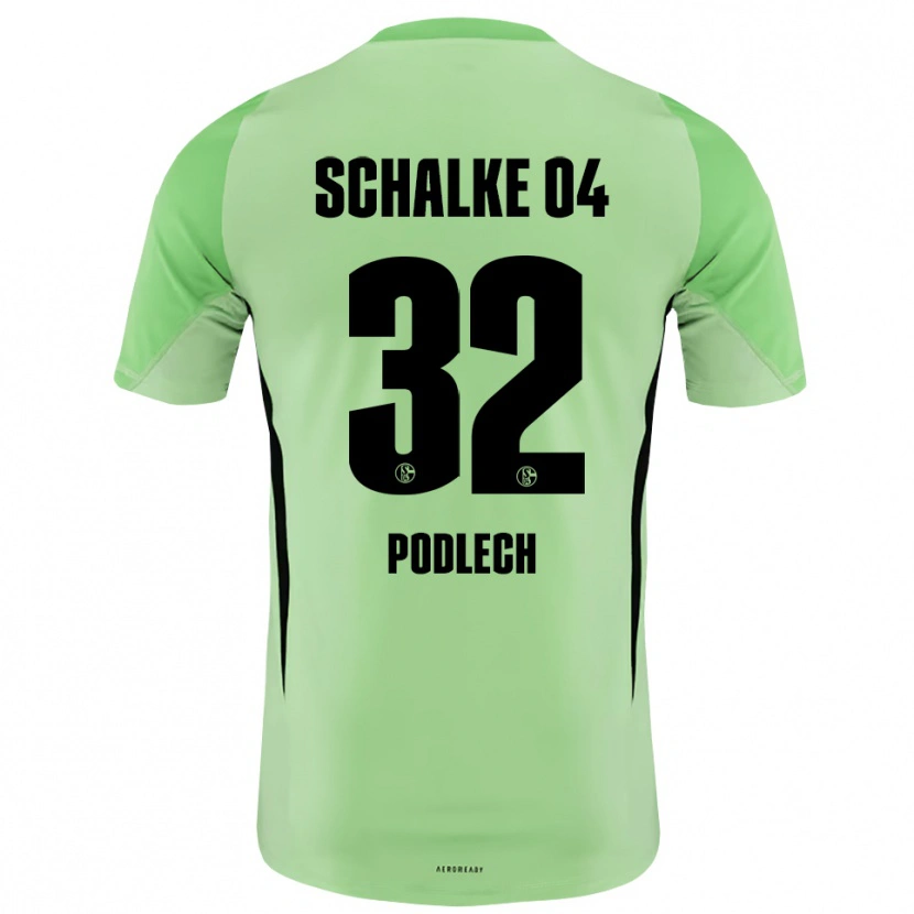 Danxen Criança Luca Podlech #32 Verde Claro Preto Camisola Guarda-Redes 2025/26 Camisa Brasil