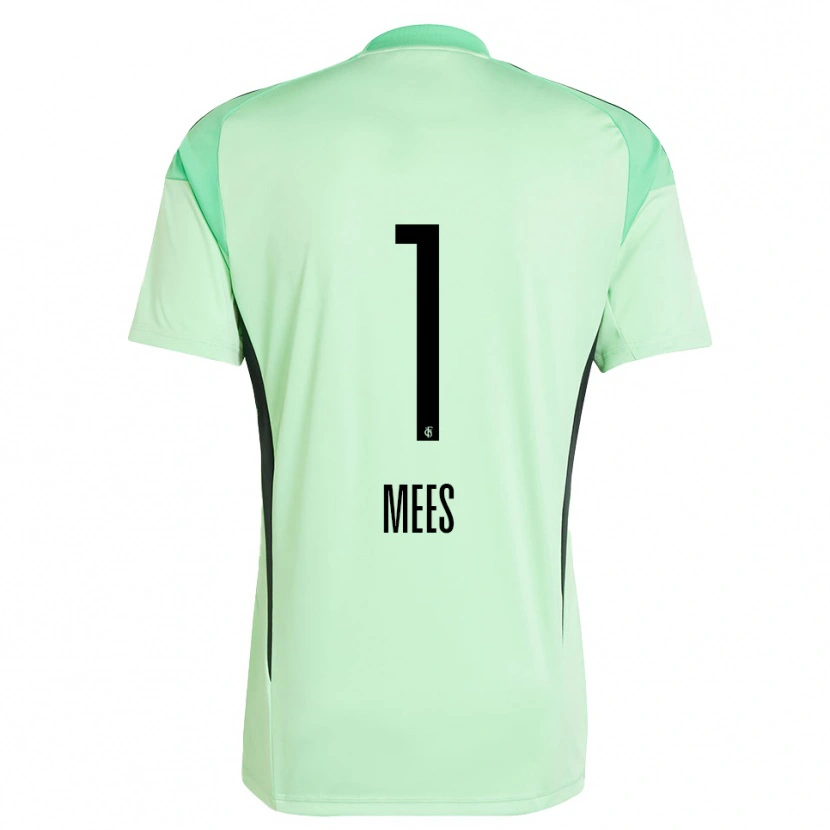 Danxen Criança Alexander Mees #1 Verde Claro Preto Camisola Guarda-Redes 2025/26 Camisa Brasil