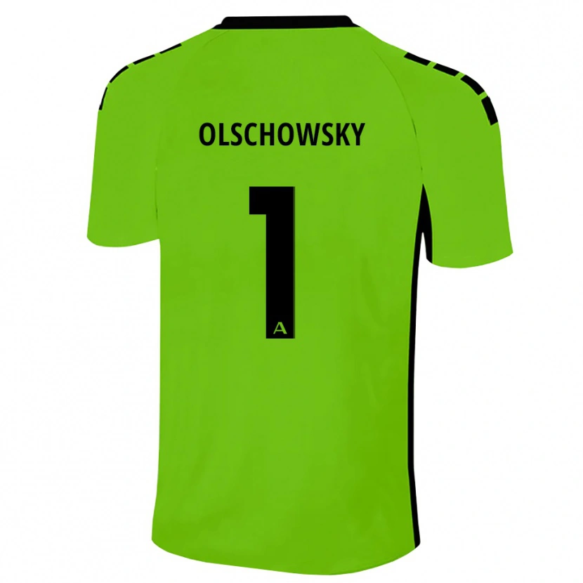 Danxen Criança Jan Olschowsky #1 Verde Grama Preto Camisola Guarda-Redes 2025/26 Camisa Brasil