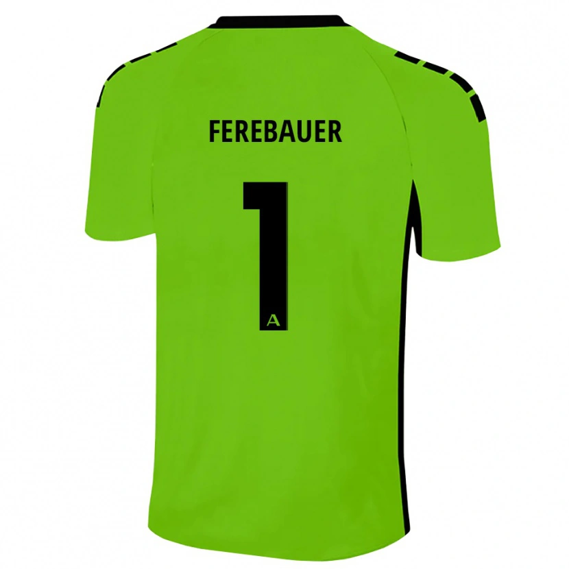 Danxen Criança Philipp Ferebauer #1 Verde Grama Preto Camisola Guarda-Redes 2025/26 Camisa Brasil