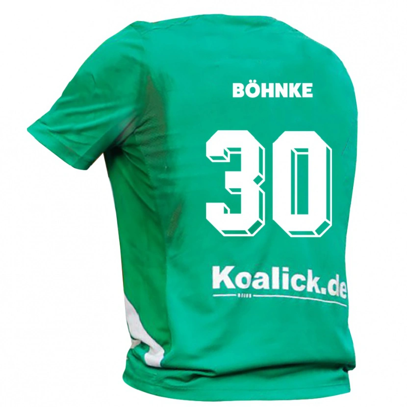 Danxen Criança Max Böhnke #30 Verde Branco Camisola Guarda-Redes 2025/26 Camisa Brasil