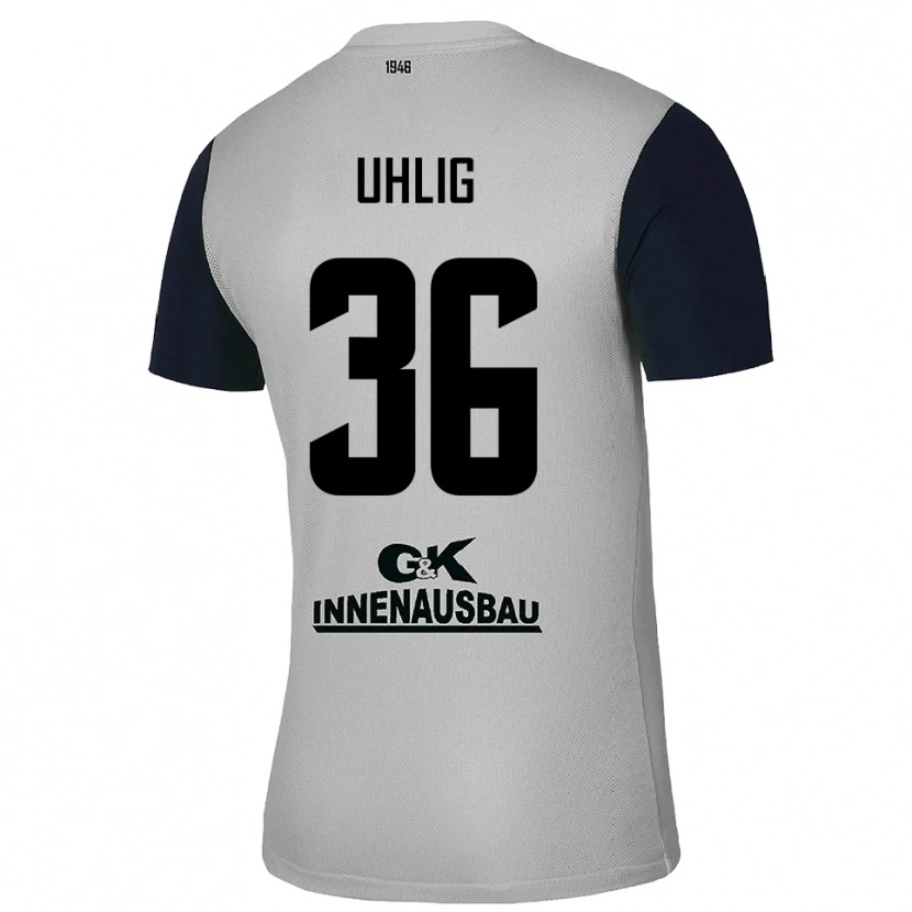 Danxen Criança Max Uhlig #36 Cinza Preto Camisola Guarda-Redes 2025/26 Camisa Brasil
