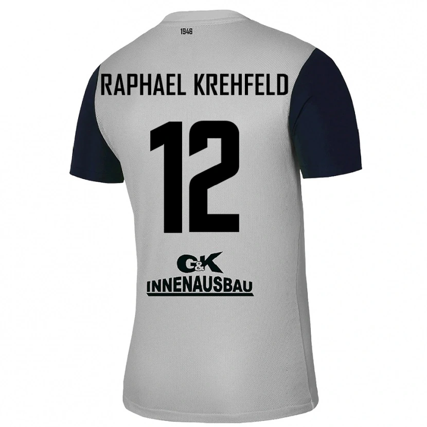 Danxen Criança Luca Raphael Krehfeld #12 Cinza Preto Camisola Guarda-Redes 2025/26 Camisa Brasil
