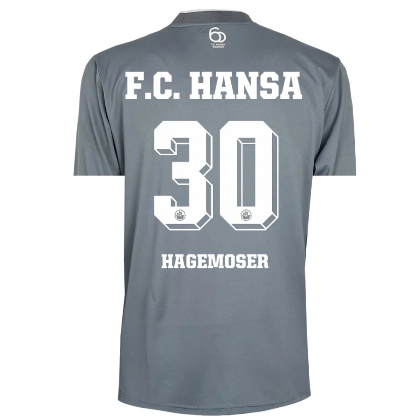 Danxen Criança Max Hagemoser #30 Cinza Claro Branco Camisola Guarda-Redes 2025/26 Camisa Brasil