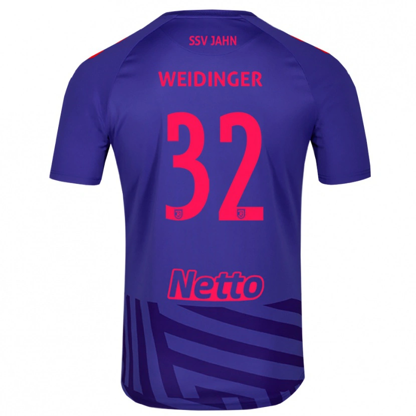 Danxen Criança Alexander Weidinger #32 Azul Real Vermelho Camisola Guarda-Redes 2025/26 Camisa Brasil