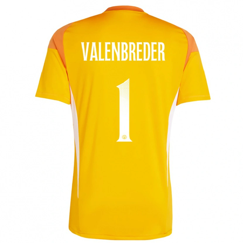 Danxen Criança Frederik Valenbreder #1 Laranja Branco Camisola Guarda-Redes 2025/26 Camisa Brasil