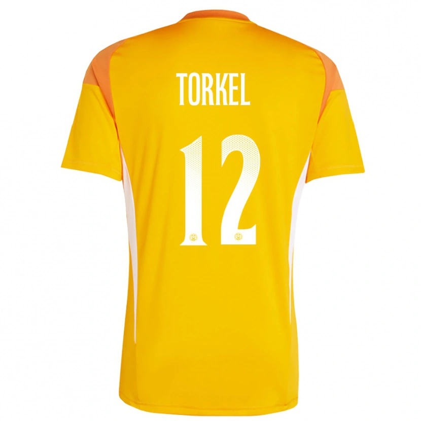 Danxen Criança Henri Torkel #12 Laranja Branco Camisola Guarda-Redes 2025/26 Camisa Brasil
