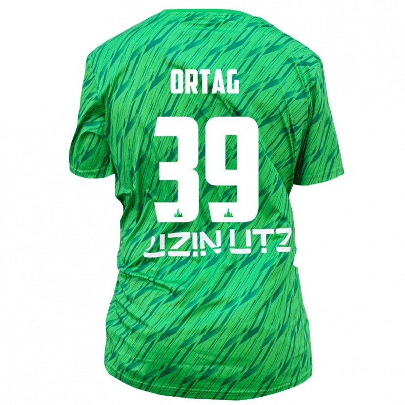 Danxen Criança Christian Ortag #39 Verde Vermelho Camisola Guarda-Redes 2025/26 Camisa Brasil