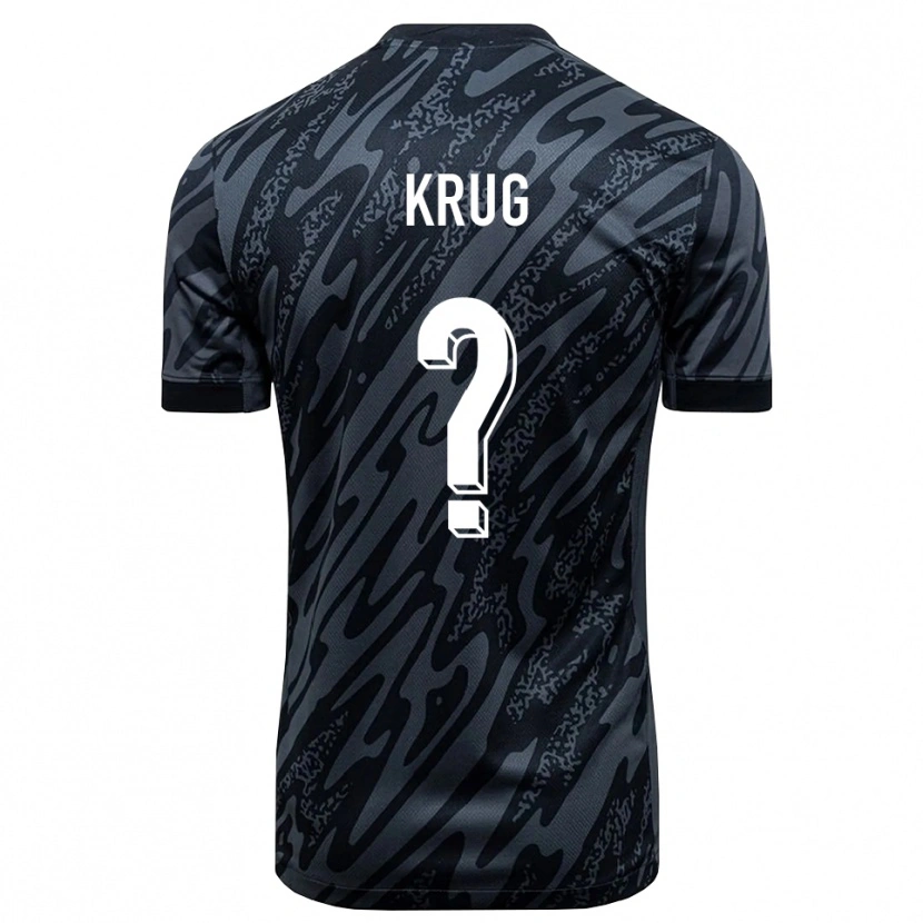 Danxen Criança Jannis Krug #0 Preto Cinza Camisola Guarda-Redes 2025/26 Camisa Brasil