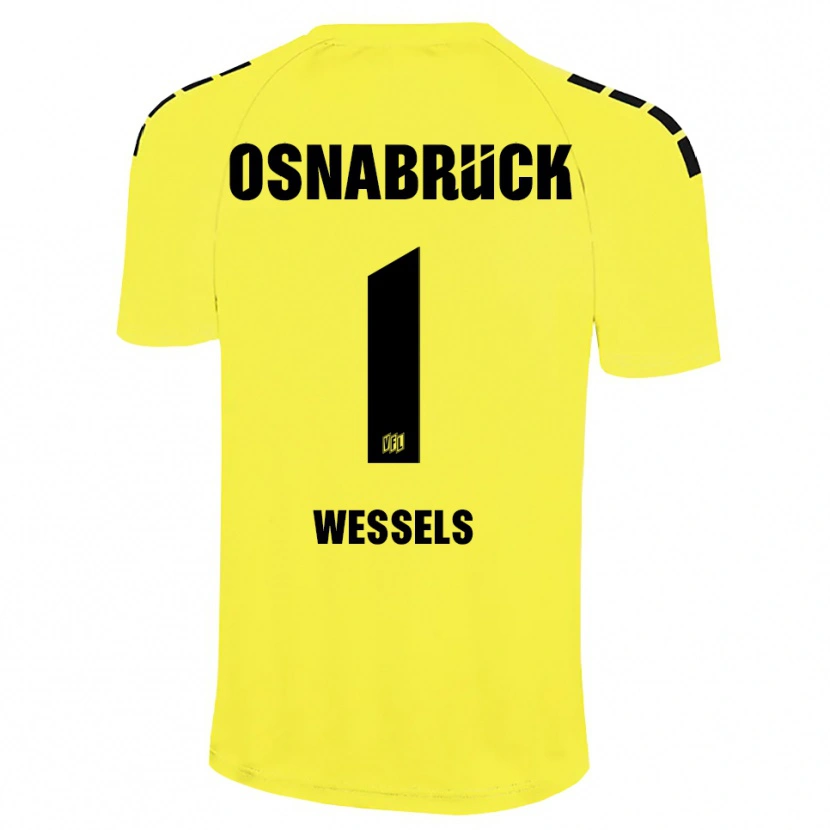 Danxen Criança Felix Wessels #1 Amarelo Preto Camisola Guarda-Redes 2025/26 Camisa Brasil