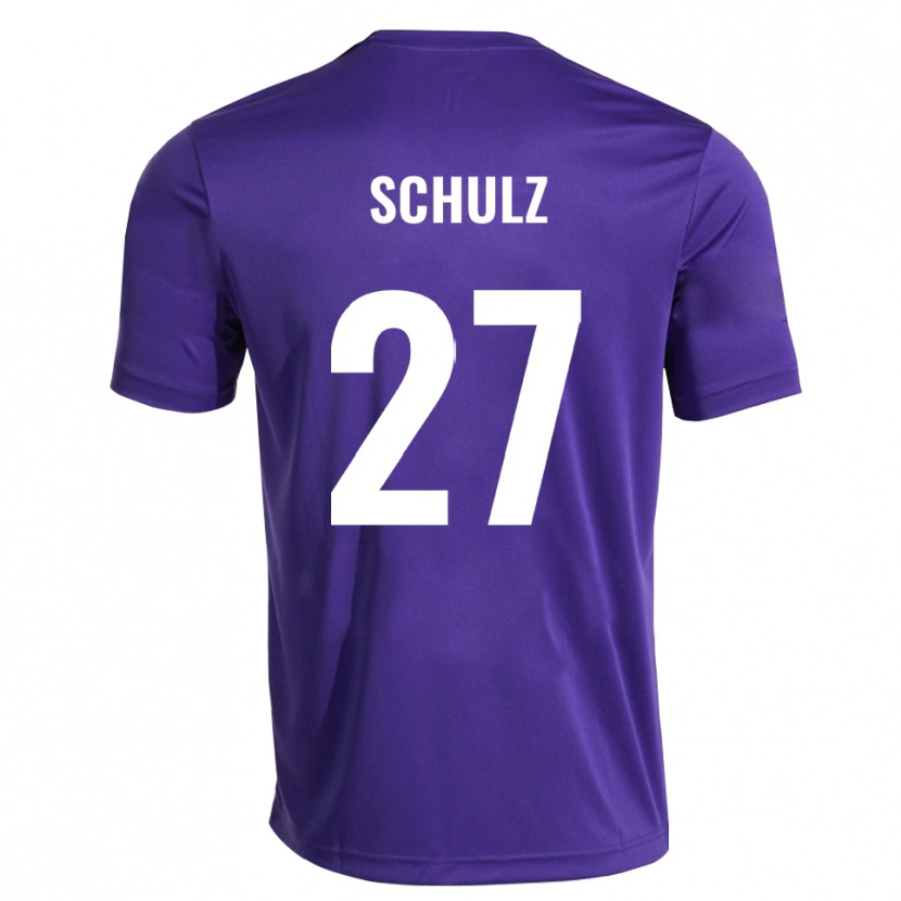 Danxen Criança Arne Schulz #27 Roxo Branco Camisola Guarda-Redes 2025/26 Camisa Brasil