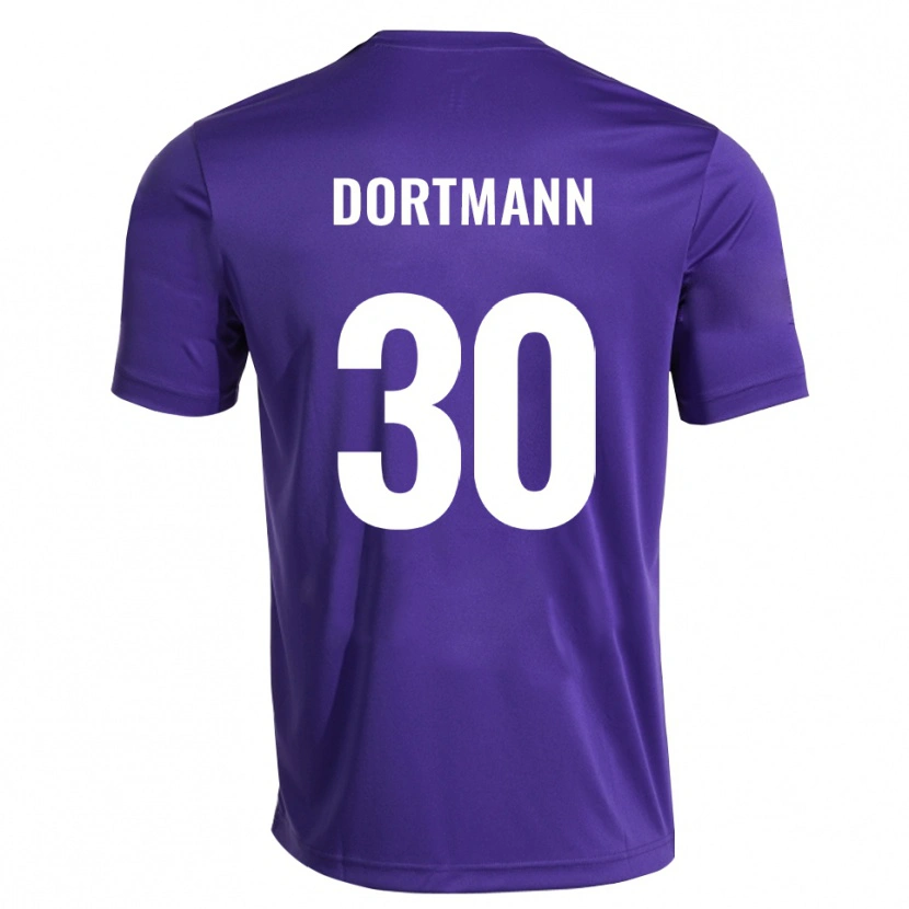 Danxen Criança Niklas Dortmann #30 Roxo Branco Camisola Guarda-Redes 2025/26 Camisa Brasil