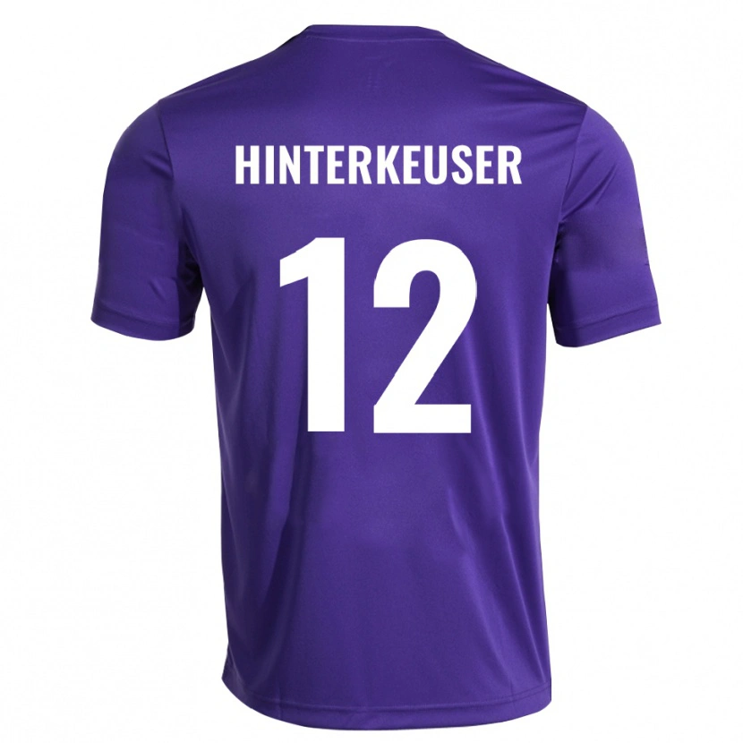 Danxen Criança Thomas Hinterkeuser #12 Roxo Branco Camisola Guarda-Redes 2025/26 Camisa Brasil