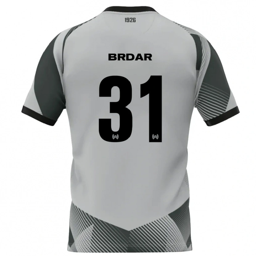 Danxen Criança Noah Brdar #31 Cinza Claro Branco Camisola Guarda-Redes 2025/26 Camisa Brasil