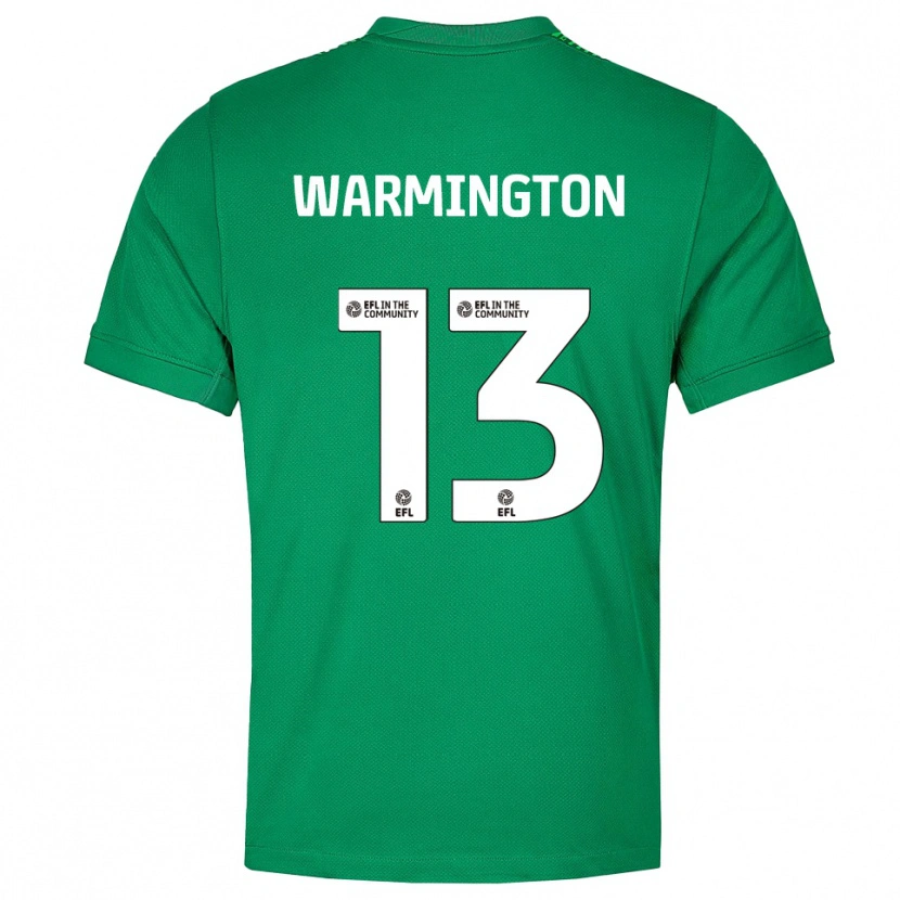 Danxen Criança Tyrese Warmington #13 Verde Branco Camisola Guarda-Redes 2025/26 Camisa Brasil