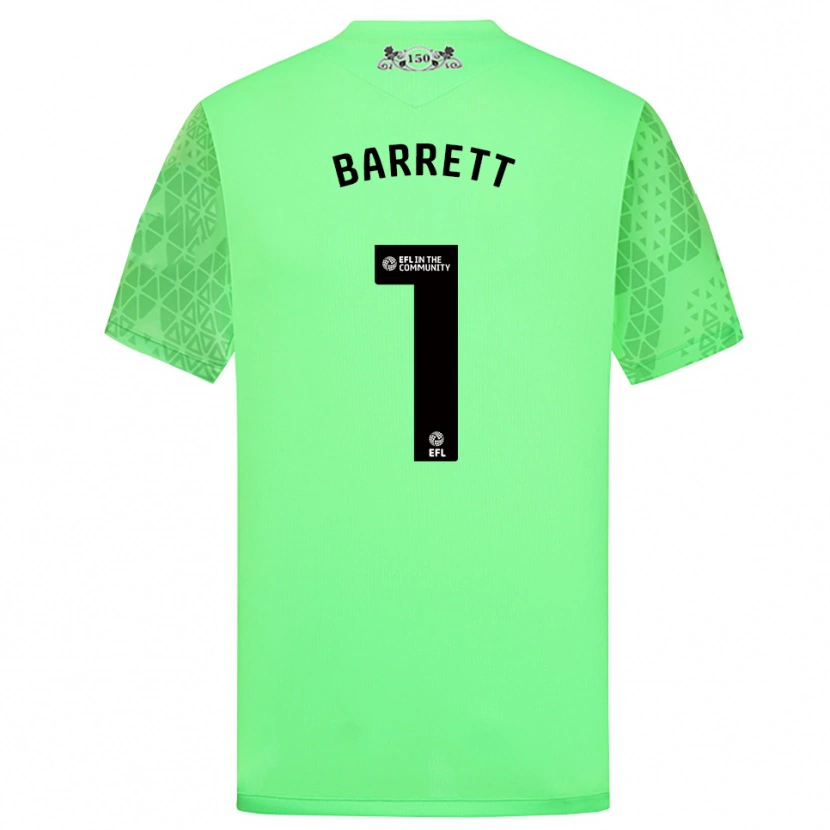 Danxen Criança Jack Barrett #1 Verde Fluorescente Camisola Guarda-Redes 2025/26 Camisa Brasil