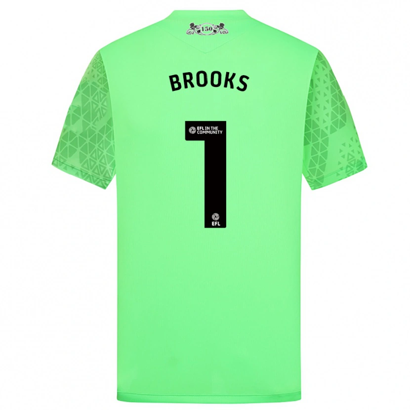 Danxen Criança Alexandra Brooks #1 Verde Fluorescente Camisola Guarda-Redes 2025/26 Camisa Brasil