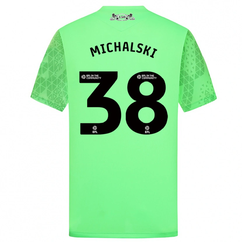Danxen Criança Nicholas Michalski #38 Verde Fluorescente Camisola Guarda-Redes 2025/26 Camisa Brasil