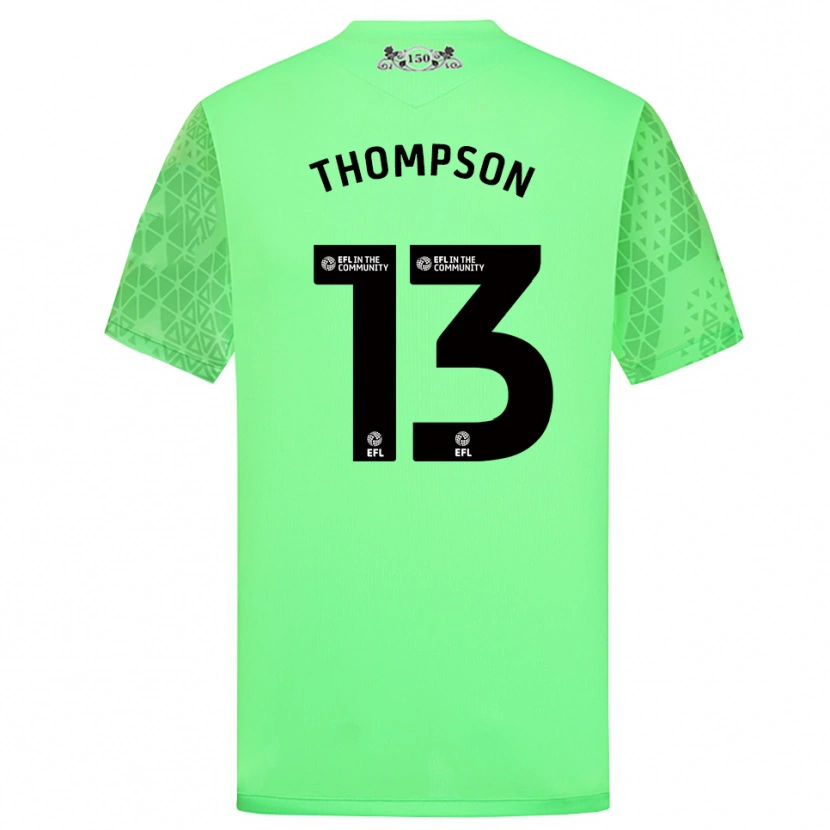 Danxen Criança Luke Thompson #13 Verde Fluorescente Camisola Guarda-Redes 2025/26 Camisa Brasil