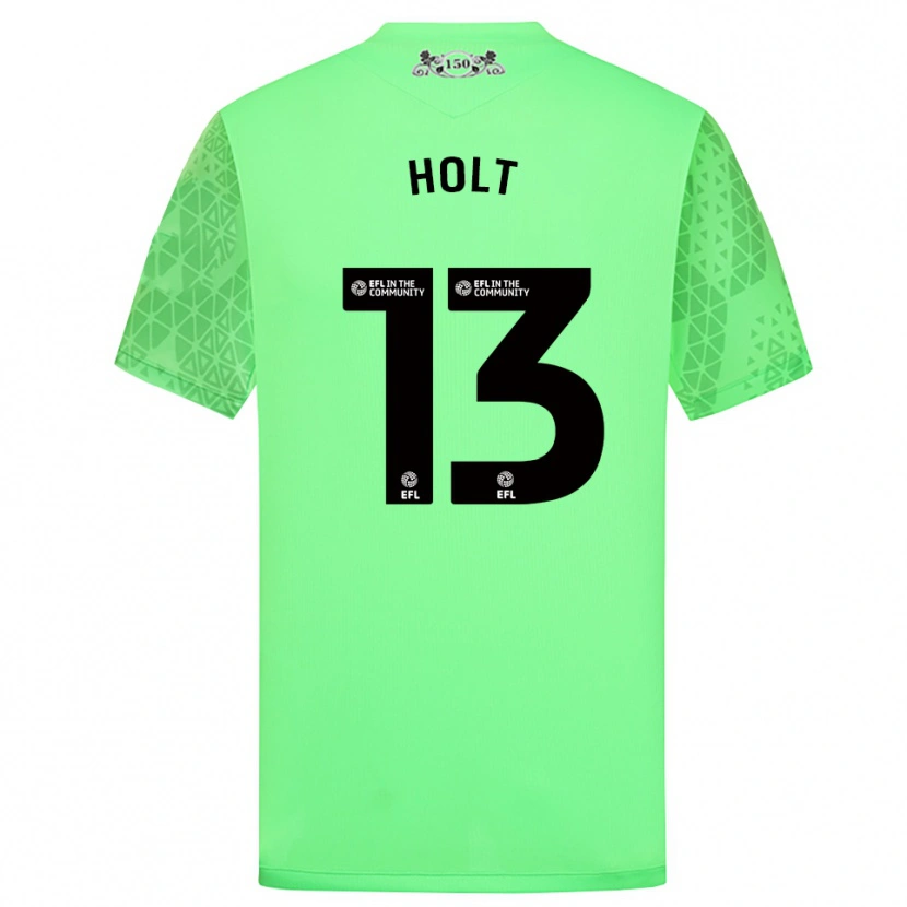 Danxen Criança Harry Holt #13 Verde Fluorescente Camisola Guarda-Redes 2025/26 Camisa Brasil