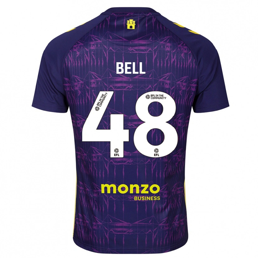 Danxen Criança Luke Bell #48 Amarelo Roxo Camisola Guarda-Redes 2025/26 Camisa Brasil