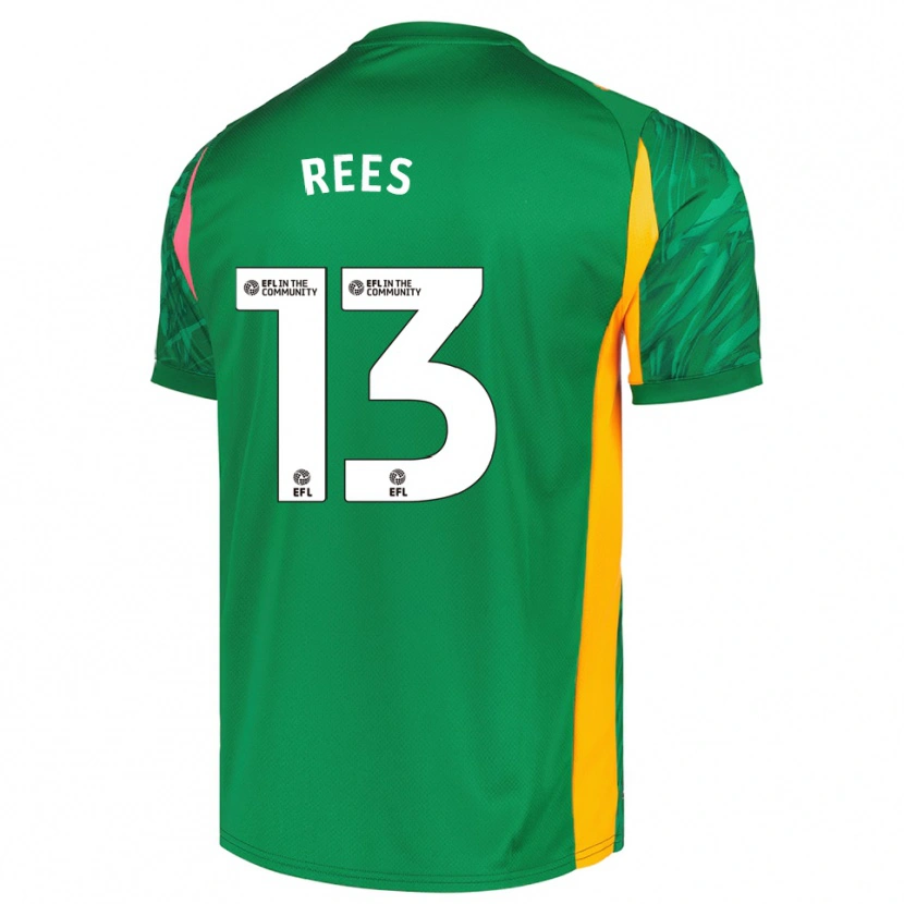 Danxen Criança Harvey Rees #13 Verde Rosa Camisola Guarda-Redes 2025/26 Camisa Brasil