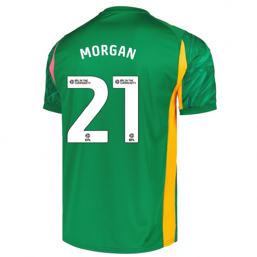 Danxen Criança Sarah Morgan #21 Verde Rosa Camisola Guarda-Redes 2025/26 Camisa Brasil
