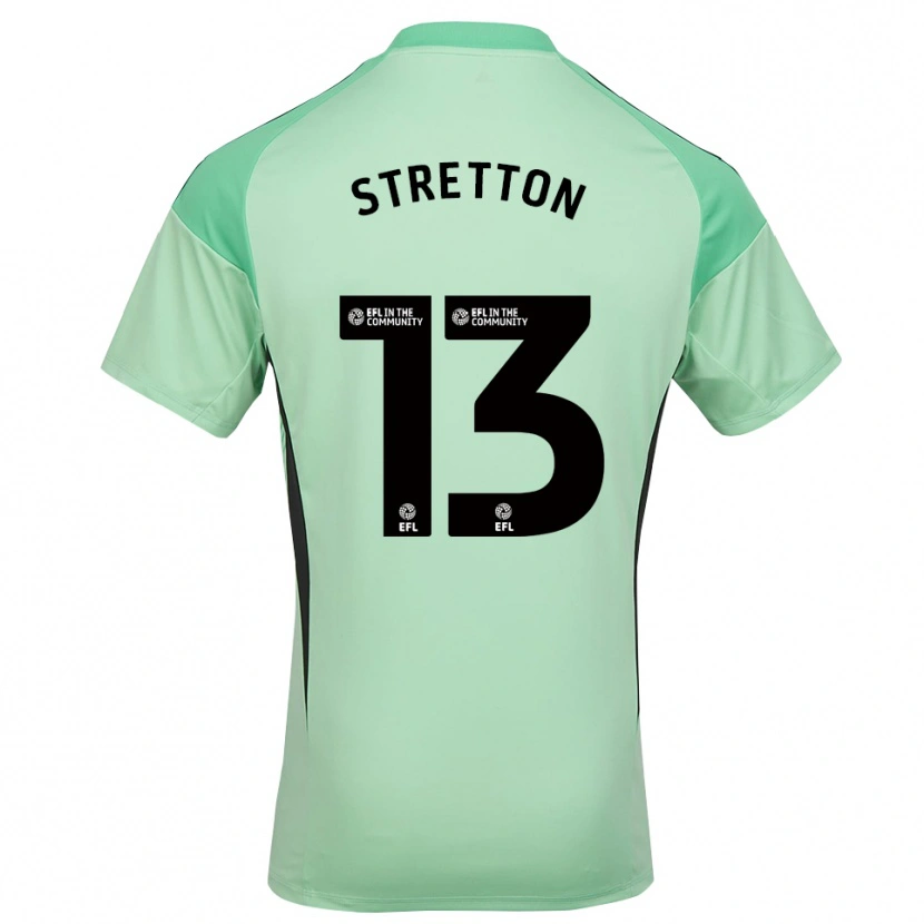 Danxen Criança Leo Stretton #13 Preto Verde Claro Camisola Guarda-Redes 2025/26 Camisa Brasil