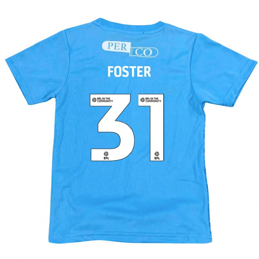 Danxen Criança Owen Foster #31 Azul Branco Camisola Guarda-Redes 2025/26 Camisa Brasil