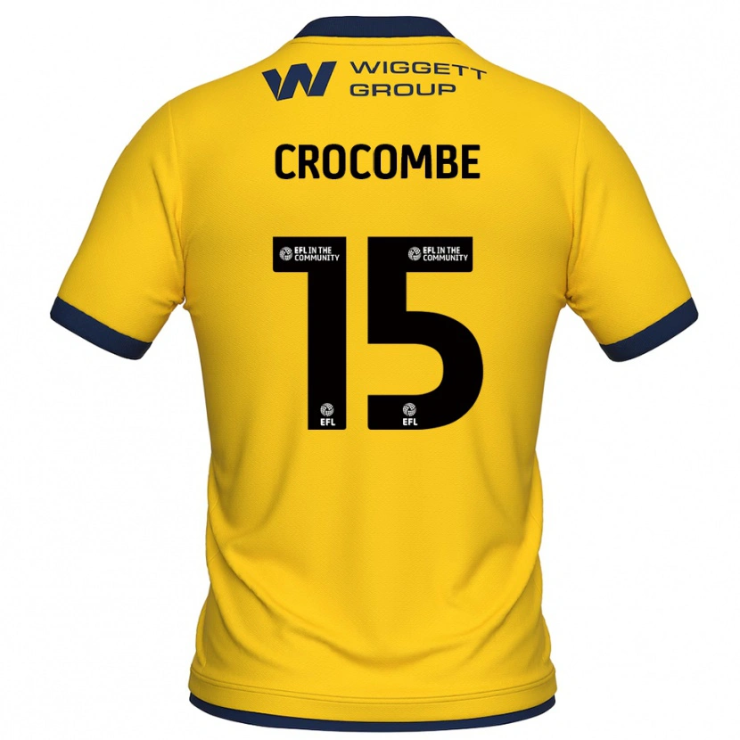 Danxen Criança Max Crocombe #15 Amarelo Preto Camisola Guarda-Redes 2025/26 Camisa Brasil