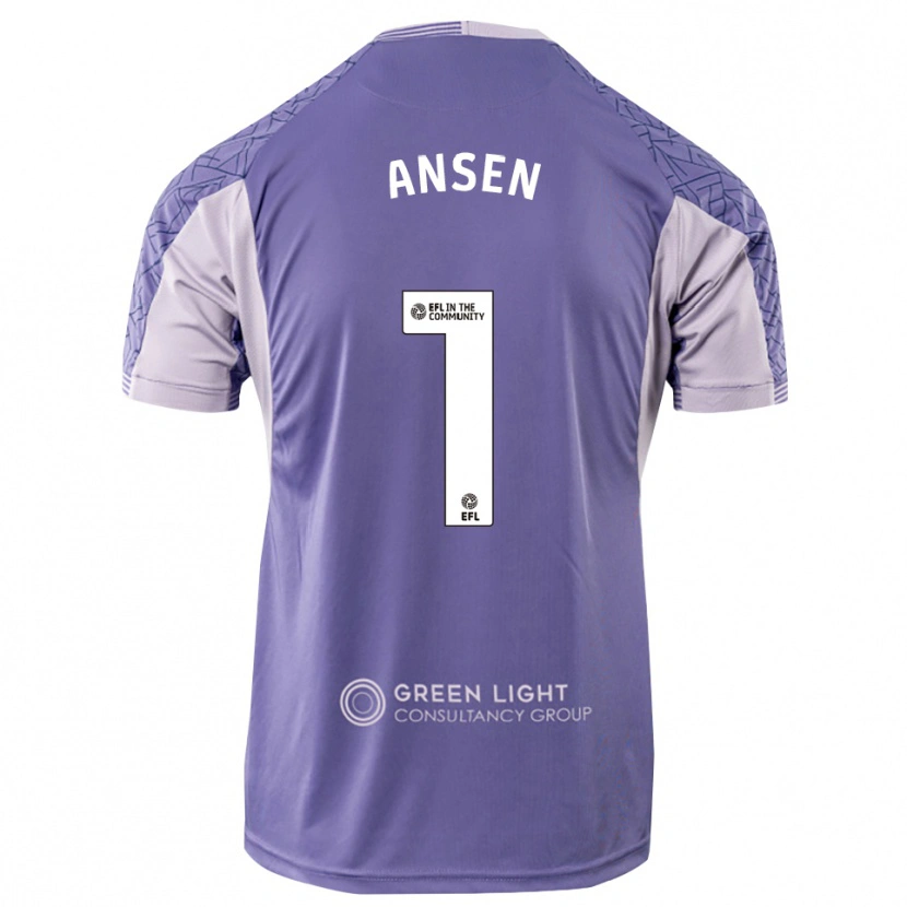 Danxen Criança Caleb Ansen #1 Roxo Claro Camisola Guarda-Redes 2025/26 Camisa Brasil