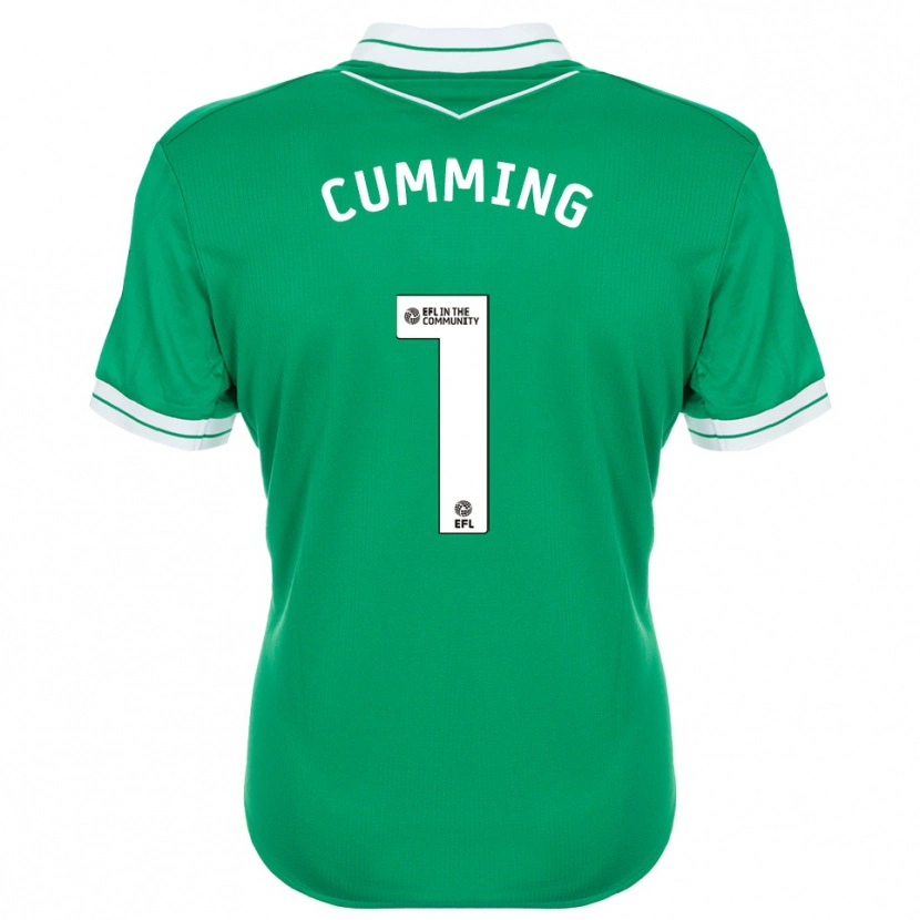 Danxen Criança Jamie Cumming #1 Verde Branco Camisola Guarda-Redes 2025/26 Camisa Brasil