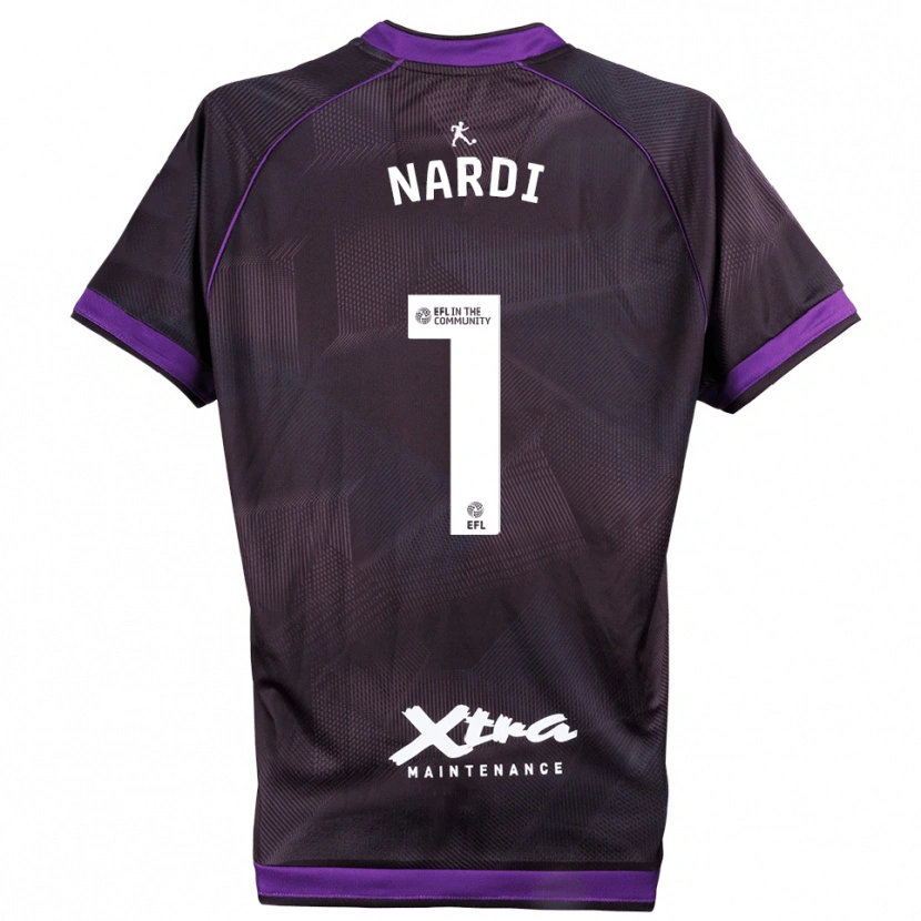 Danxen Criança Paul Nardi #1 Branco Roxo Camisola Guarda-Redes 2025/26 Camisa Brasil