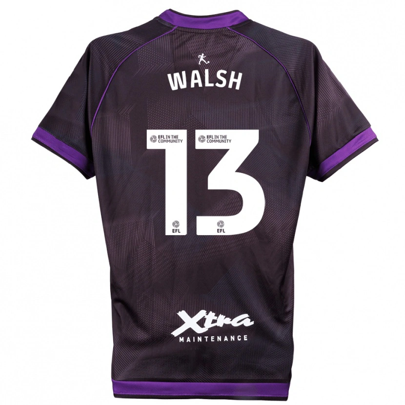 Danxen Criança Joe Walsh #13 Branco Roxo Camisola Guarda-Redes 2025/26 Camisa Brasil
