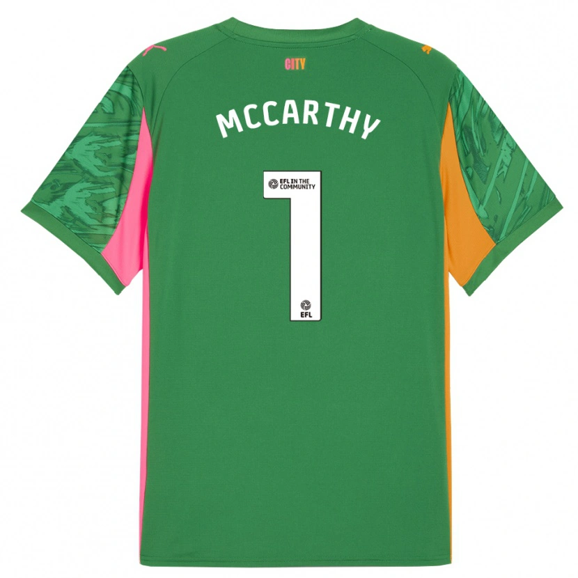 Danxen Criança Alex McCarthy #1 Verde Laranja Camisola Guarda-Redes 2025/26 Camisa Brasil