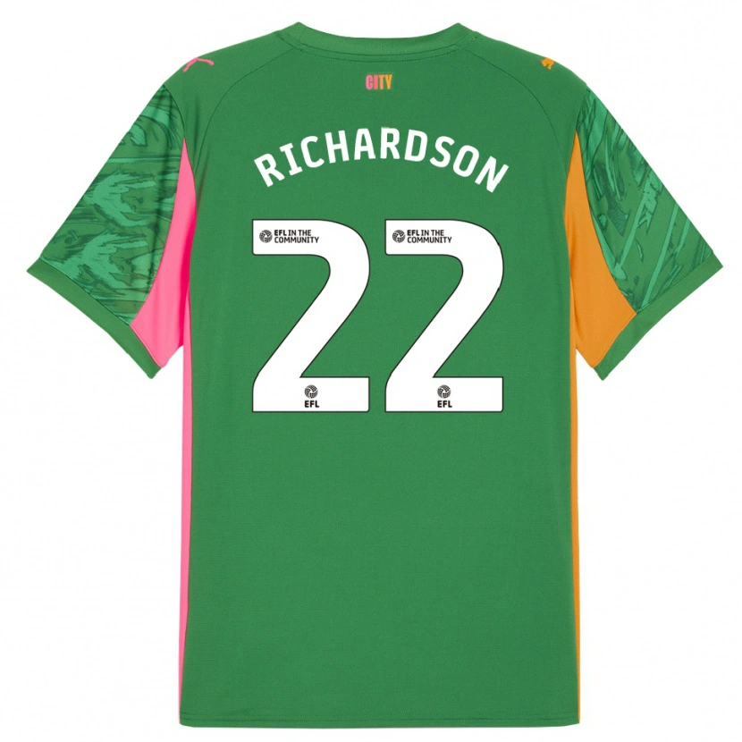 Danxen Criança Fran Stenson #22 Verde Laranja Camisola Guarda-Redes 2025/26 Camisa Brasil