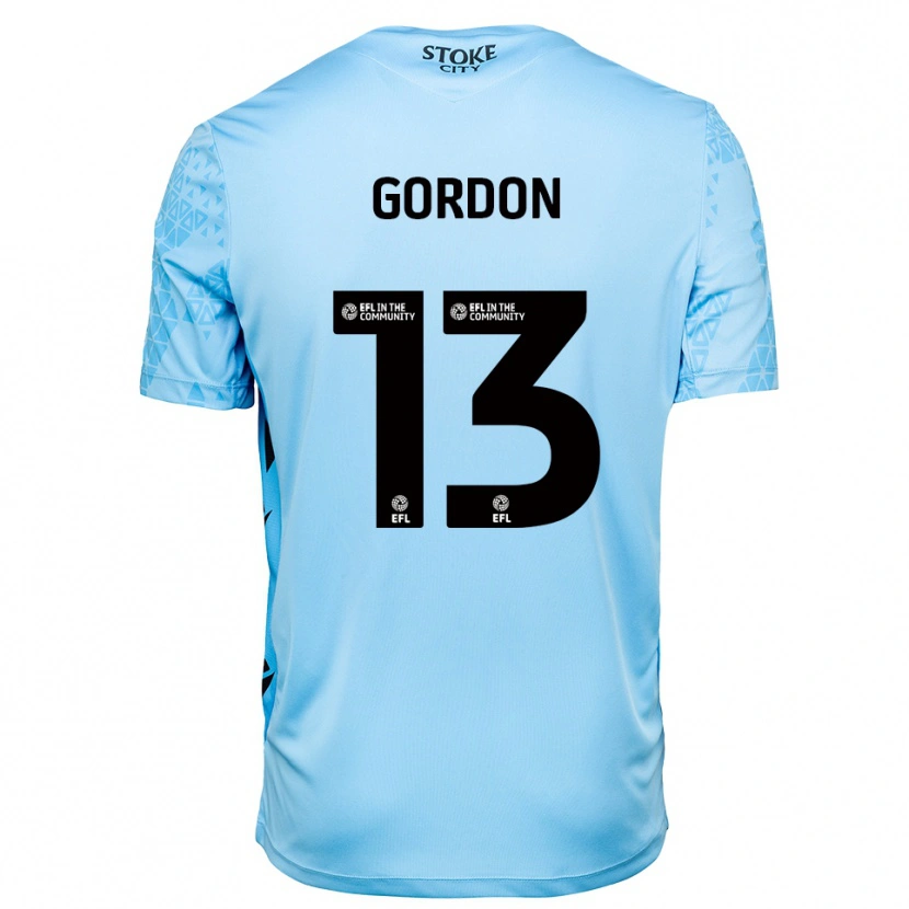 Danxen Criança Jonathon Gordon #13 Azul Céu Preto Camisola Guarda-Redes 2025/26 Camisa Brasil