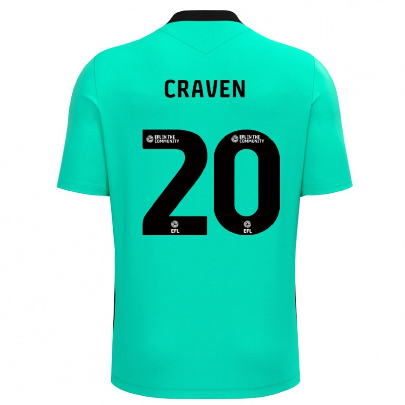 Danxen Criança Lizzie Craven #20 Turquesa Médio Camisola Guarda-Redes 2025/26 Camisa Brasil