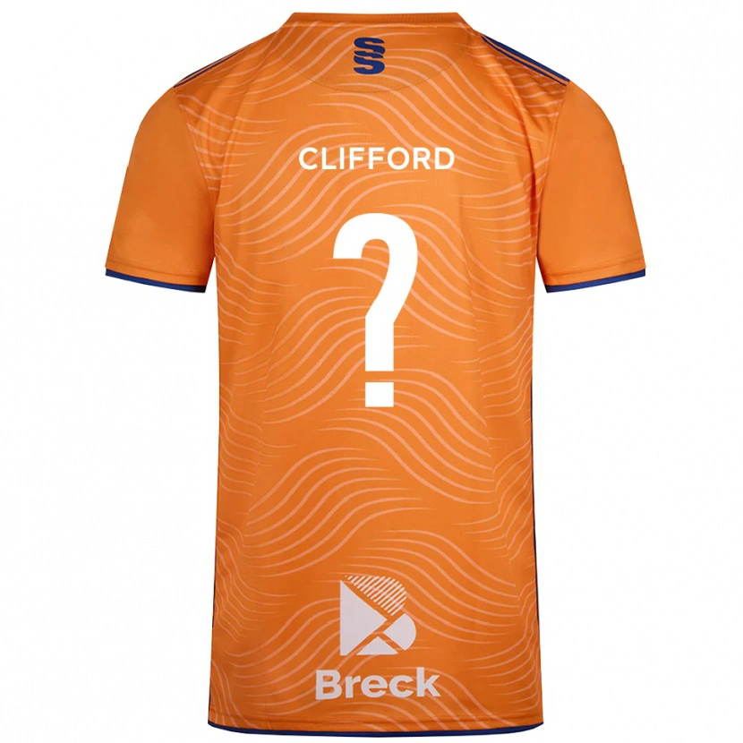 Danxen Criança Alex Clifford #0 Preto Laranja Camisola Guarda-Redes 2025/26 Camisa Brasil