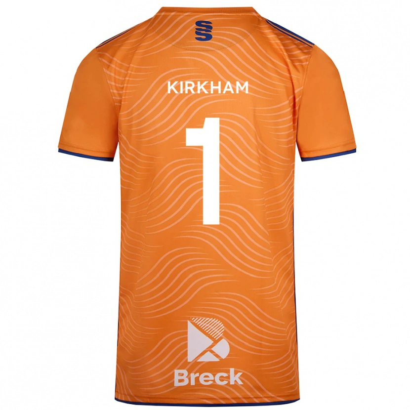 Danxen Criança Skye Kirkham #1 Preto Laranja Camisola Guarda-Redes 2025/26 Camisa Brasil