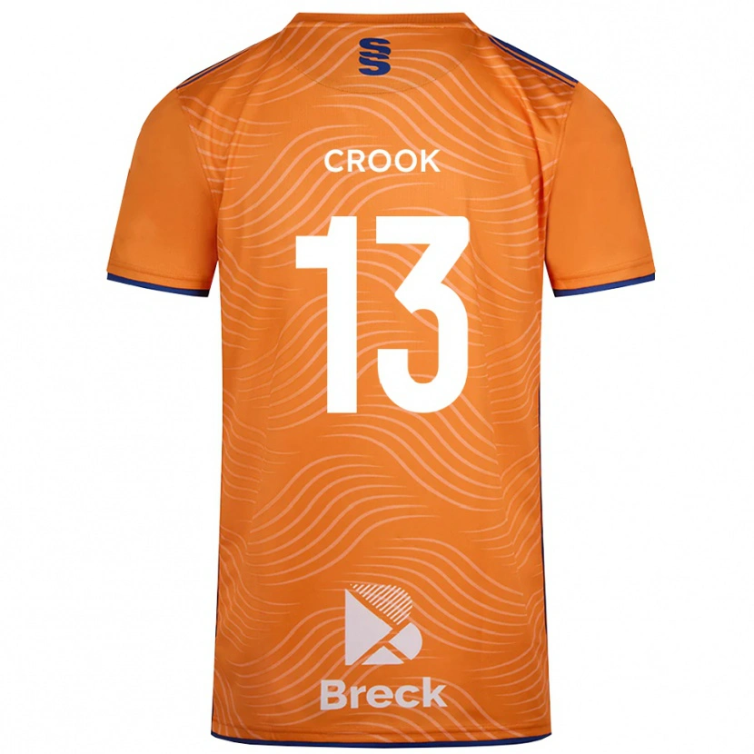 Danxen Criança Millie Crook #13 Preto Laranja Camisola Guarda-Redes 2025/26 Camisa Brasil